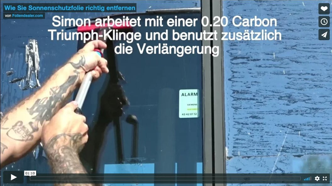 Alte Sonnenschutzfolien richtig entfernen. - Foliendealer.com