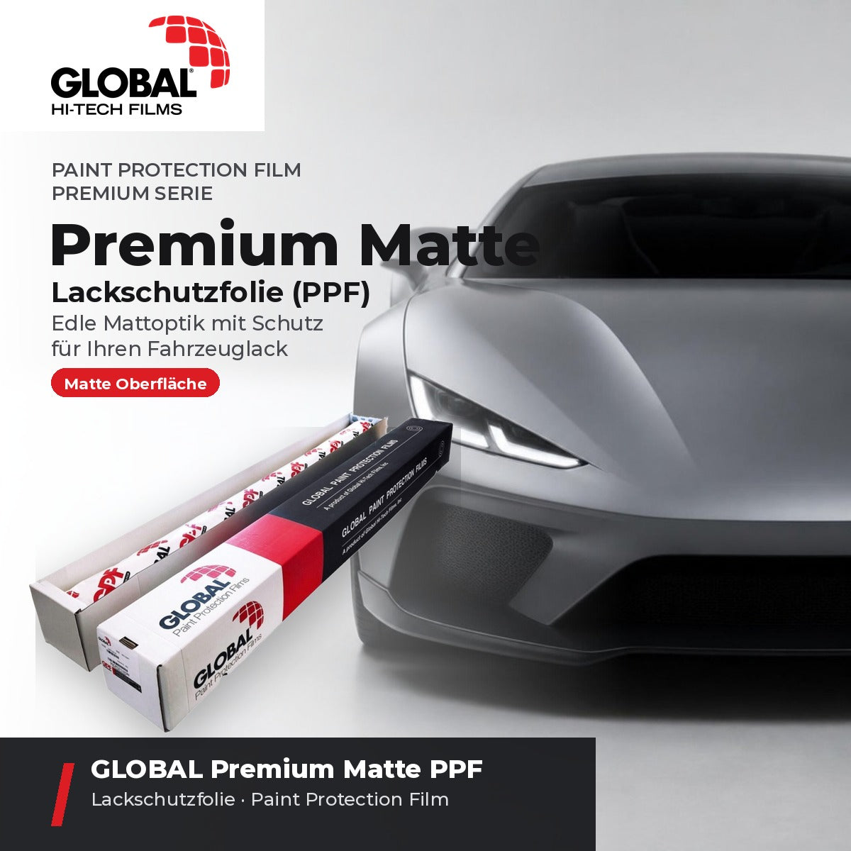 GLOBAL Premium Matte PPF – matte Lackschutzfolie mit Originalkarton