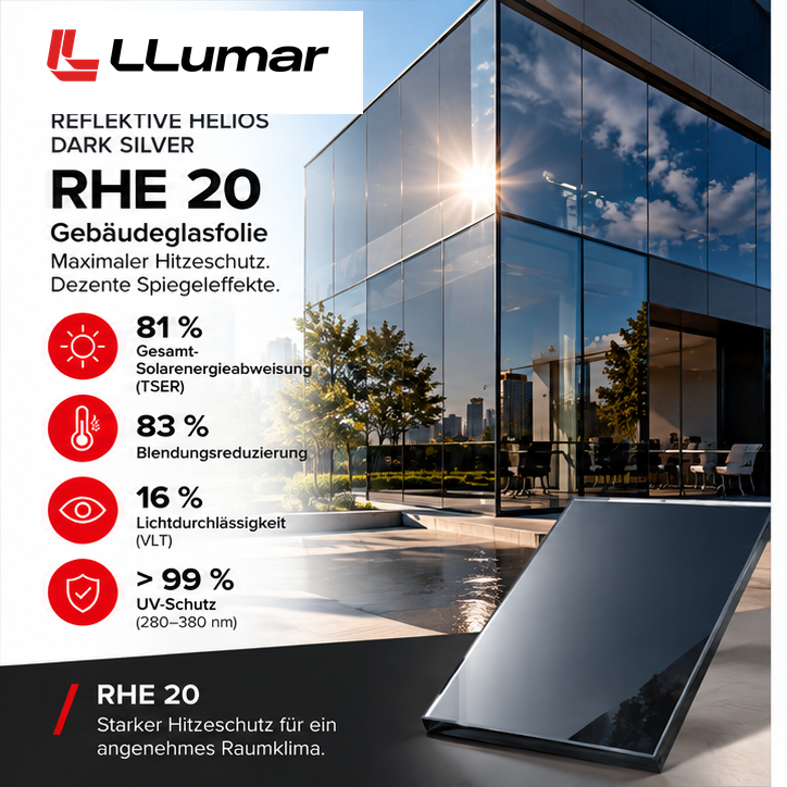 LLumar RHE 20 – Reflective Helios Dark Silver