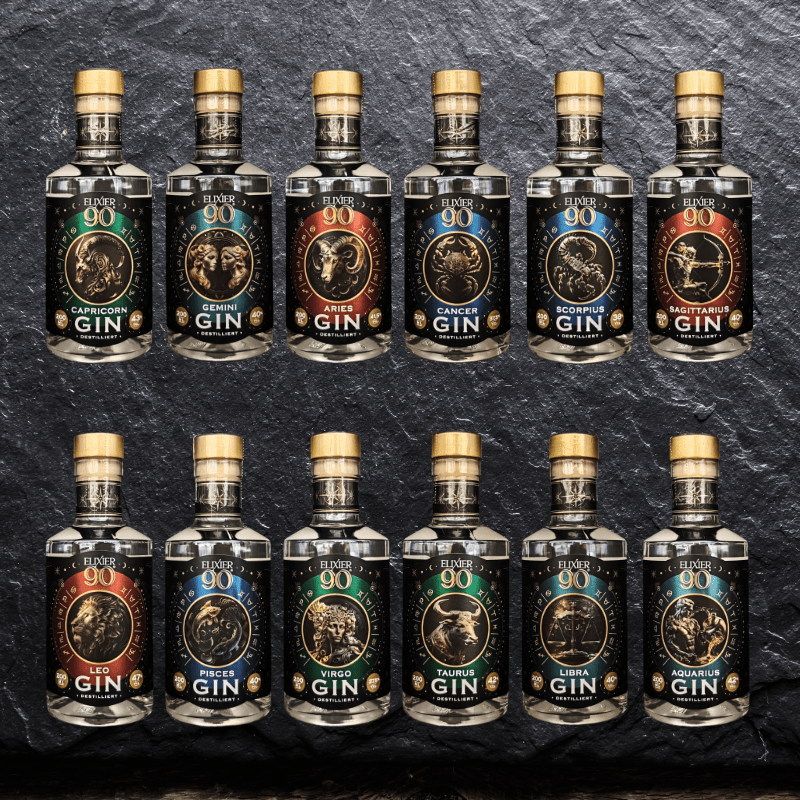 Elixier 90 GIN - Sternzeichen Kollektion 200 ml - eine Flasche - Foliendealer.com
