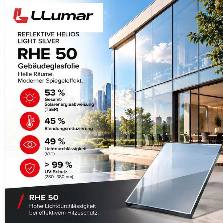 LLumar RHE 50 – Reflective Helios Light Silver